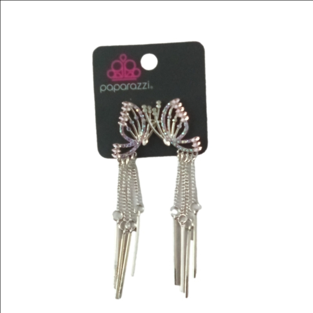 PAPARAZZI BUTTERFLY PARTY EARRINGS